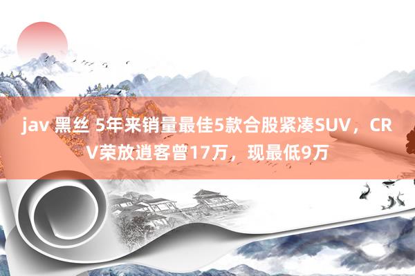 jav 黑丝 5年来销量最佳5款合股紧凑SUV，CRV荣放逍客曾17万，现最低9万