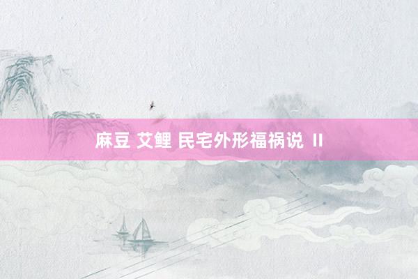 麻豆 艾鲤 民宅外形福祸说 Ⅱ