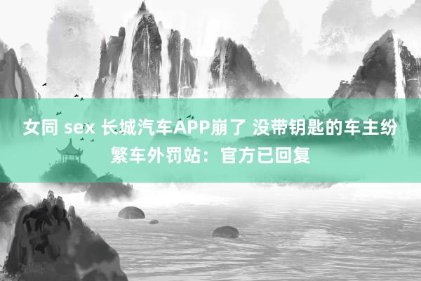 女同 sex 长城汽车APP崩了 没带钥匙的车主纷繁车外罚站：官方已回复
